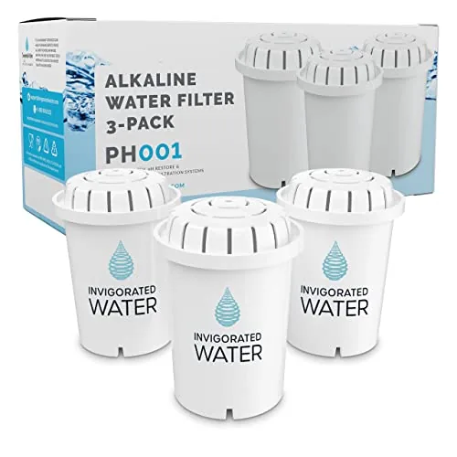 Invigorated Water PH001 Alkaline Pitcher Filter 3-Pack