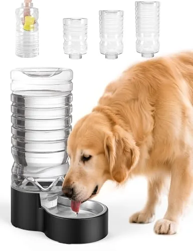 Heouvo 9.5L Gravity Dog Water Dispenser No-Filter Black