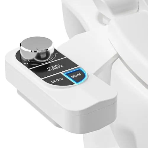 SAMODRA Dual Nozzle Bidet Attachment Self-Cleaning Black/Silver
