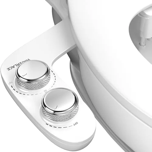 WATERLACE Ultra-Slim Dual Nozzle Bidet Attachment Chrome