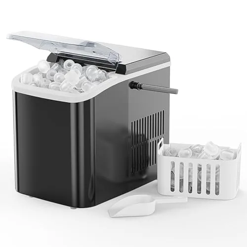 NEWBULIG Countertop Ice Maker 26lb Daily with Handle
