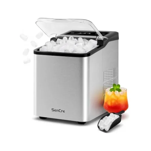 SenCre Countertop Ice Maker 26.5 Lbs Daily Dual Ice Size