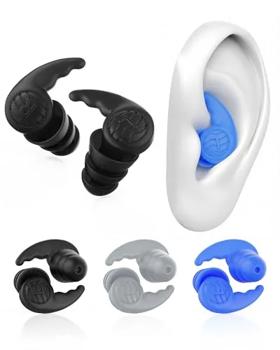 Cutnut Swim Earplugs Acoustic Mesh Water Block 3-Pair