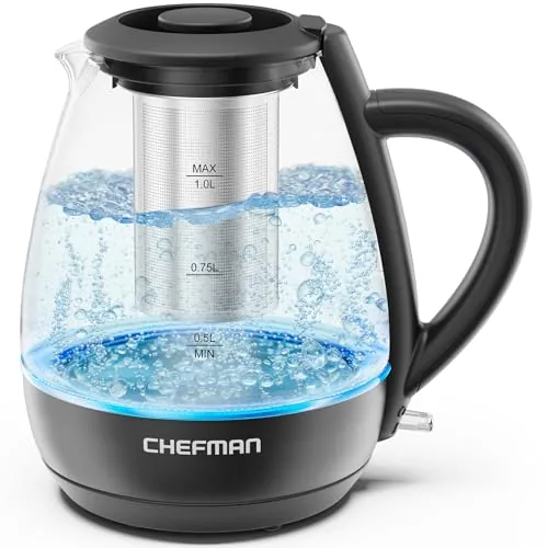Chefman 1L Electric Kettle with Tea Infuser