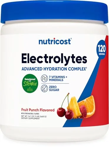 Nutricost Electrolyte Complex Powder 120 Servings Fruit Punch