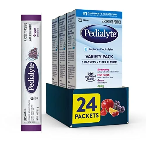 Pedialyte Electrolyte Powder Packets Variety Pack 3 Flavors