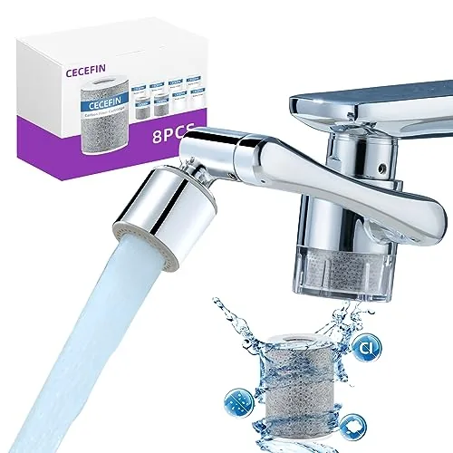 CECEFIN 1080 Swivel Faucet Filter Extender with Cartridges