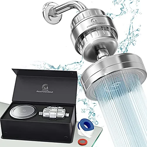 AquaHomeGroup 20-Stage Filtered Handheld Shower Head Chrome