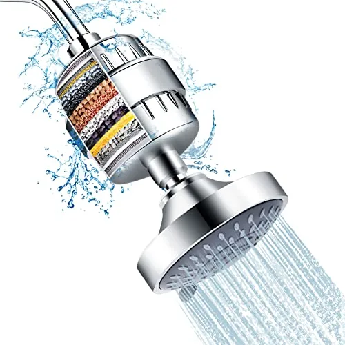 FEELSO Filtered Shower Head Hard Water 5-Mode