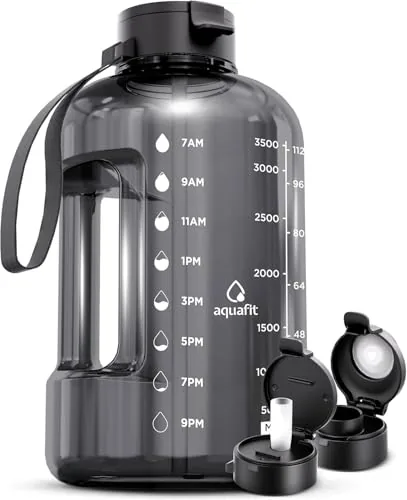AQUAFIT 1 Gallon Water Bottle with Time Markers