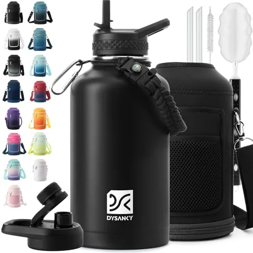 DYSANKY 64 oz Insulated Steel Jug with Carrier Bag