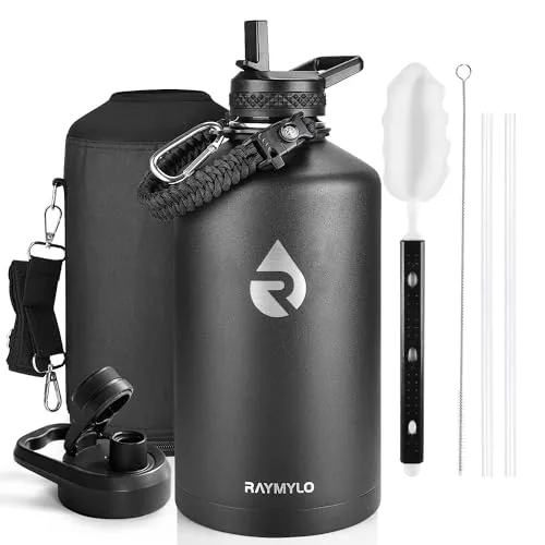 RAYMYLO 128oz Insulated Gallon Bottle Triple Vacuum Wall
