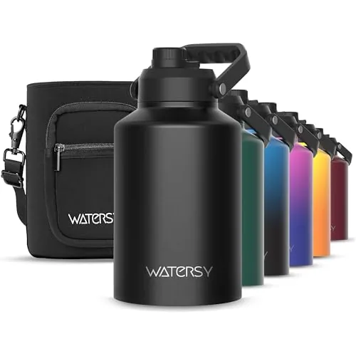 WATERSY 128oz Insulated Stainless Steel Water Jug