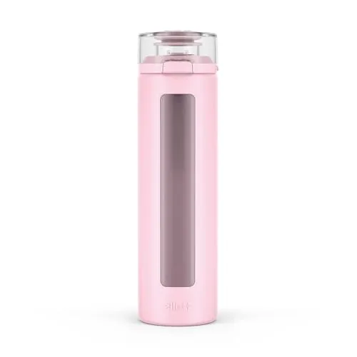 Ello Syndicate 20oz Glass Water Bottle with Silicone Sleeve
