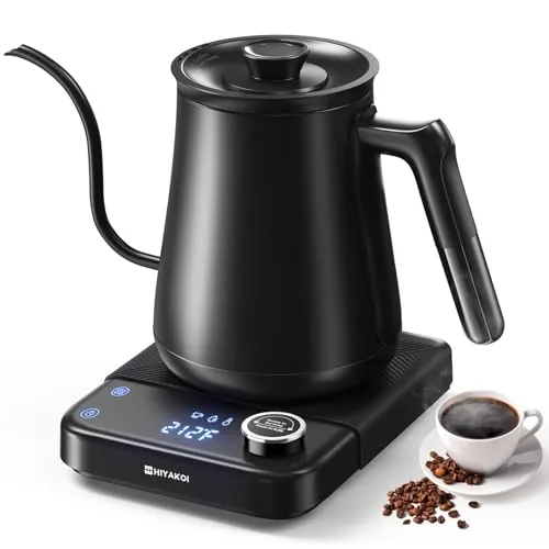 HIYAKOI Gooseneck Kettle 0.8L Precise Temp Control