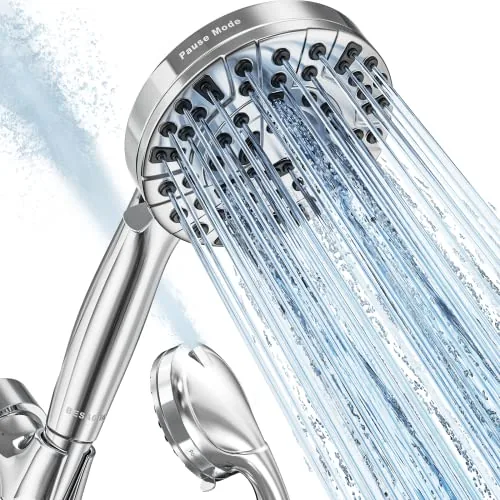 BESAQUO 9-Function Handheld Shower Head with Power Wash
