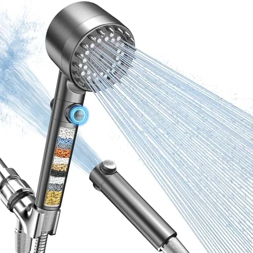 FEELSO Filtered Handheld Shower Head with Pause Button