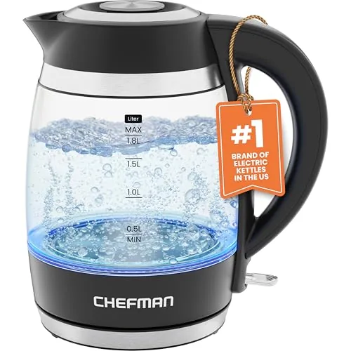 Chefman 1.8L Borosilicate Glass Kettle 1500W
