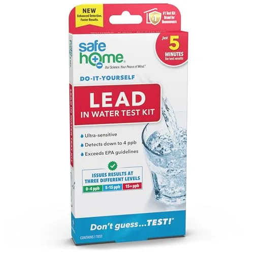 Safe Home DIY Lead Water Test Kit - 4 PPB Detection