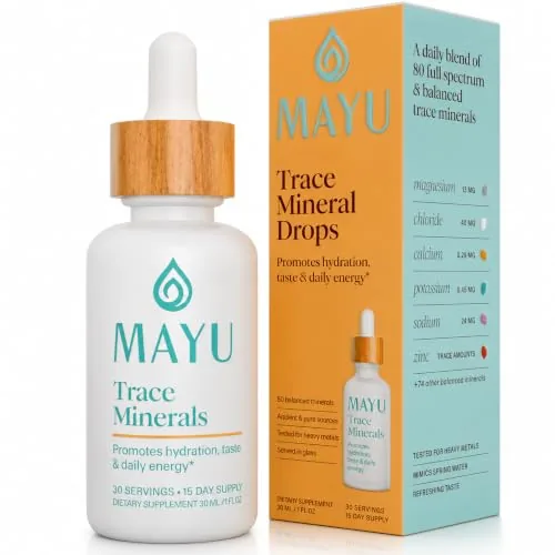 MAYU Trace Mineral Drops Full-Spectrum Ionic Blend 30srv