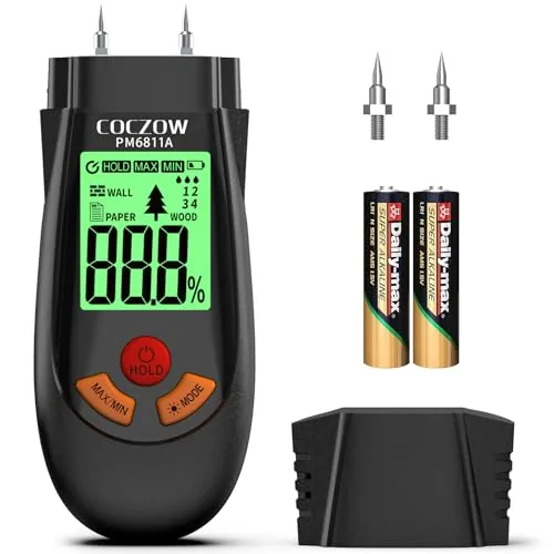 Coczow PM6811A Wood Moisture Meter with LCD Backlight