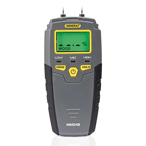 General Tools MMD4E Pin Moisture Meter with Backlit LCD