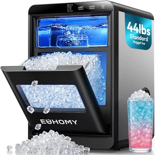 EUHOMY Nugget Ice Maker 44 Lbs/Day Countertop