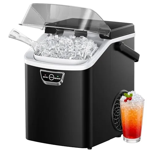 EUHOMY Nugget Ice Maker Countertop with Handle, 40lb/Day