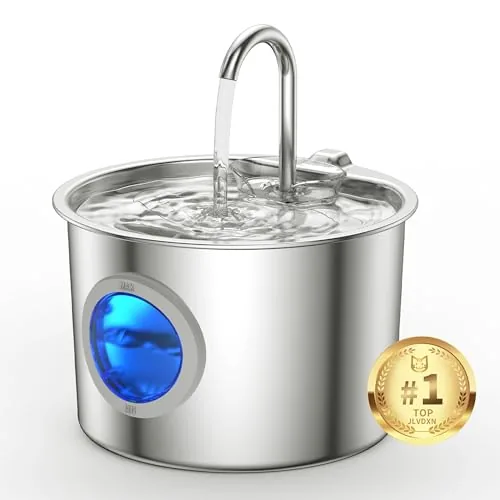 JLVDXN 304 Stainless Steel Cat Fountain 2.2L