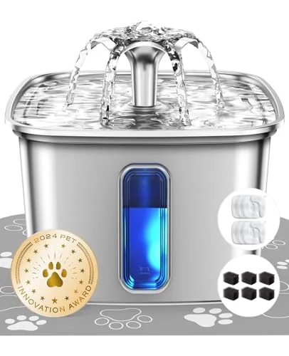 Veken 108oz Stainless Steel Cat Water Fountain