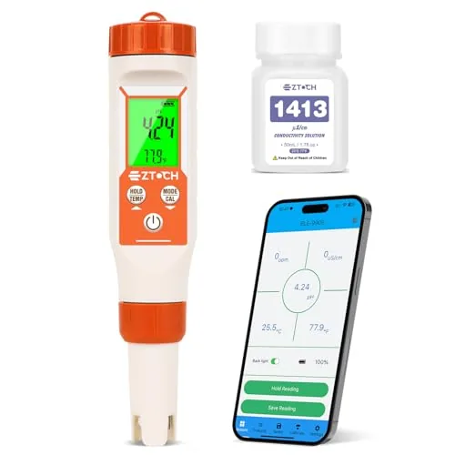 EZTOCH 4-in-1 pH EC TDS Meter with Bluetooth