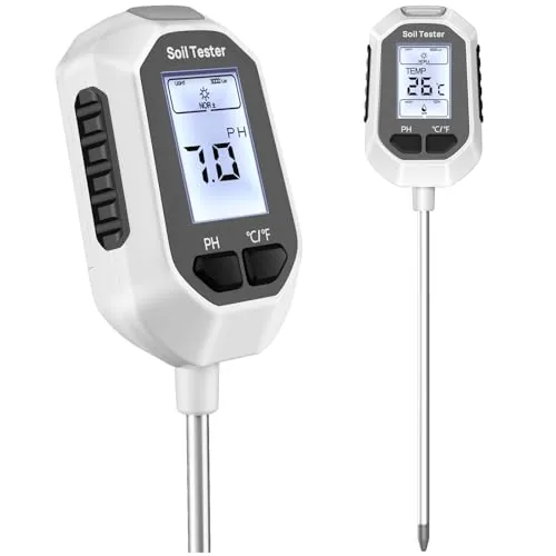 YAMRON 4-in-1 Soil Moisture pH Temp Sunlight Meter