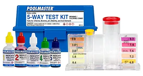 Poolmaster 22260 5-Way Pool Spa Test Kit with Case