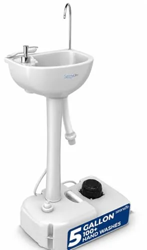 SereneLife Portable Hand Wash Sink w/ Foot Pump 5 Gal