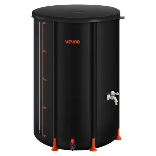 VEVOR 100-Gallon Collapsible PVC Rain Barrel with Spigot