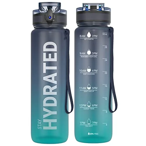 Sahara Sailor 32oz Tritan Bottle with Time Marker