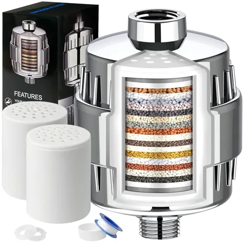 Dwavele 20-Stage Shower Filter with 2 Cartridges