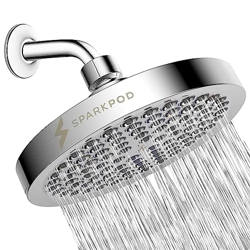 SparkPod 6-Inch Round Rain Shower Head Polished Chrome