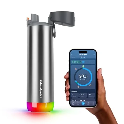 Hidrate Spark PRO Smart Water Bottle 21oz Brushed