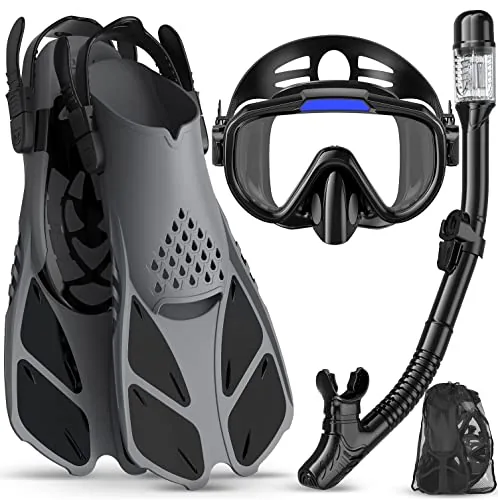 Ubekezele 4-in-1 Snorkel Set with Tempered Glass Mask