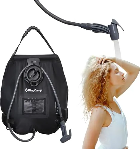 KingCamp Solar Shower Bag 5-Gallon with Thermometer