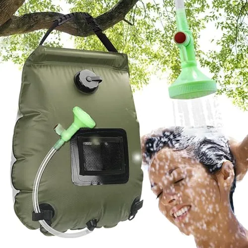 KIPIDA Solar Shower Bag 5-Gal with Flow Control Head