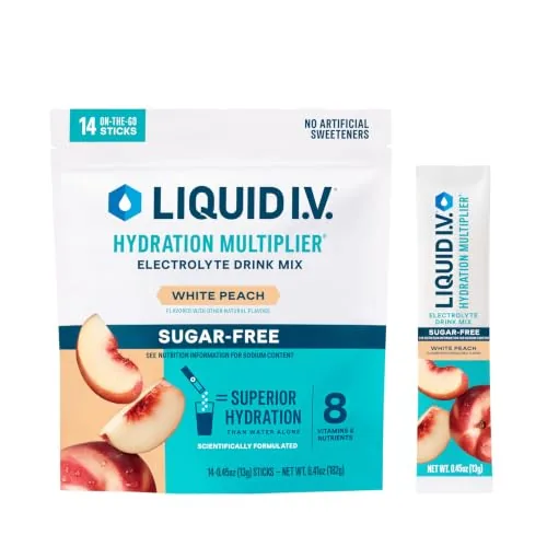 Liquid I.V. Sugar-Free Hydration Multiplier White Peach 14ct