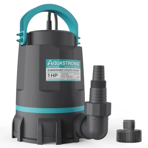 Aquastrong 1HP Submersible Sump Pump 4500GPH