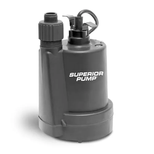 Superior Pump 91250 1/4 HP 1800GPH Submersible Utility