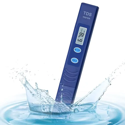 Pmlilb TDS Meter 0-9990 PPM Deep Blue Water Tester