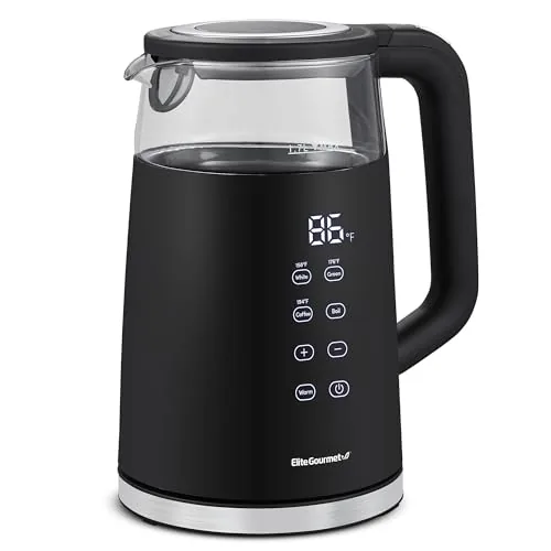 Elite Gourmet 1.7L Dual-Wall Touchscreen Tea Kettle