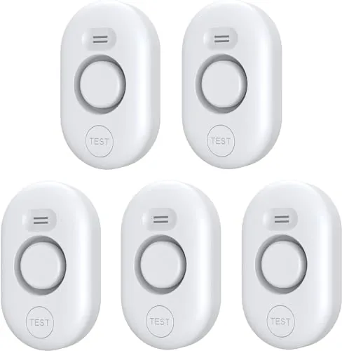 METAK 5-Pack Water Leak Detector 100dB IP66 Wireless