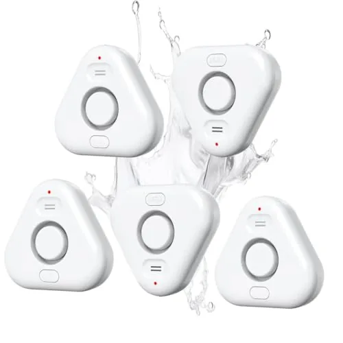 Stechro WD76 5-Pack Standalone Water Leak Detectors