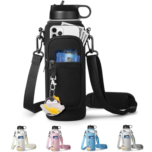 RRegeny Water Bottle Sling Carrier with Phone Pocket